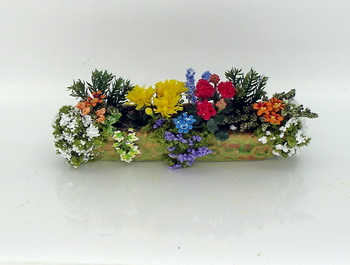 Mixed Flowers in Stone Window Box